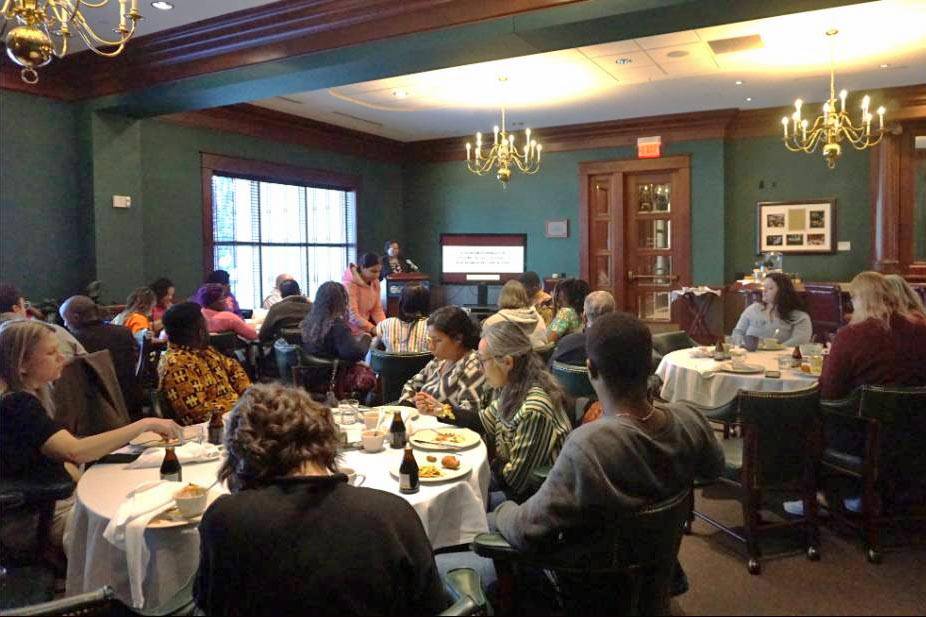 University Club with Dean Soman at podium